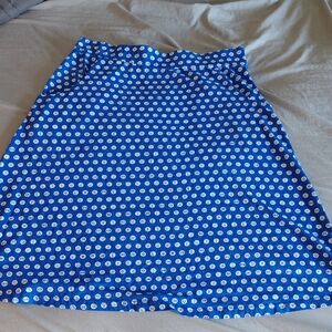 Chic Blue Polka Dot A-Line Skirt